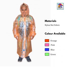 School Time Nylon PVC Premium Quality Raincoat